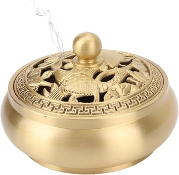 Vintage Incense Holder Aromatherapy Incense Holders Brass Incense Metal Incense Stick Cone Holder Archaistic Sandalwood Censer Chinese Incense Burner for Home Yoga Spa Decor