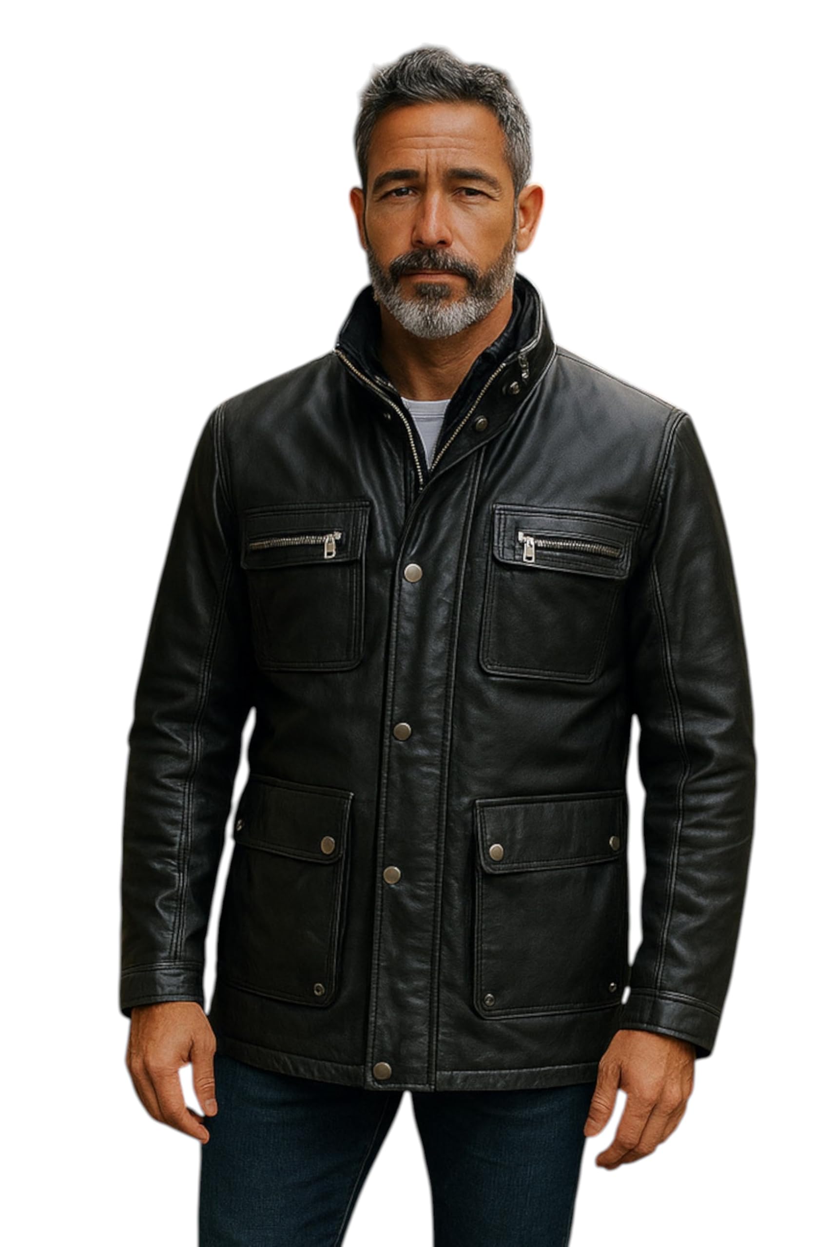 Infinity Leather Women's   Grey Leather Brando Biker Jacket-Loddon in Size XS, BrandAlley