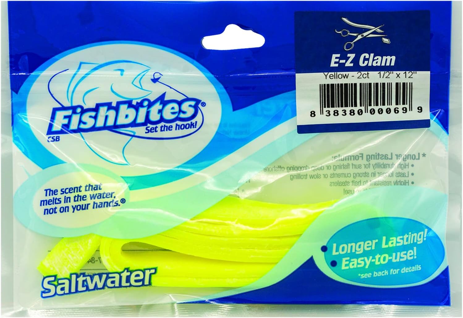 Fishbites® Longer Lasting E-Z Clam (Yellow)