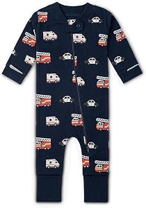 MONICA + ANDY One Piece Baby Pajamas, 100% Organic Baby Clothes for Girls and Boys, Sizes For Newborn and Infant