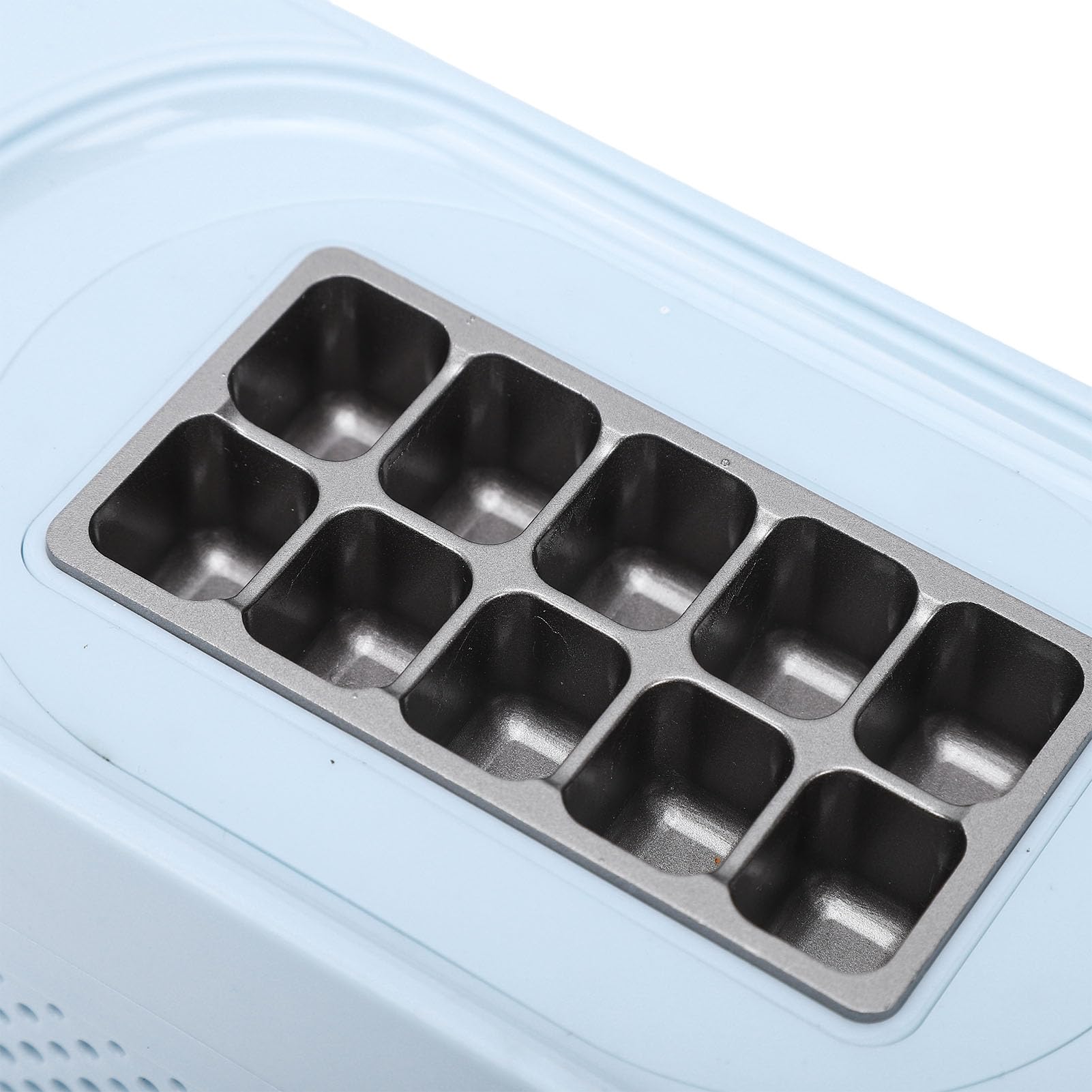 Cocoarm Macchina per il Ghiaccio Portatile da Banco Mini Macchina per il Ghiaccio Compatta per L'ufficio Domestico Campeggio con Doppia Opzione di Alimentazione Uso Domestico per (Spina europea)
