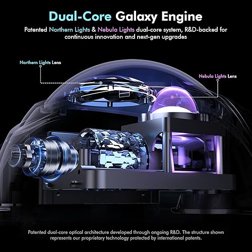 Miniatura 2 de Rossetta Proyector de galaxia, proyector de estrellas para dormitorio con altavoz Bluetooth y ruido blanco, control remoto, temporizador, luz