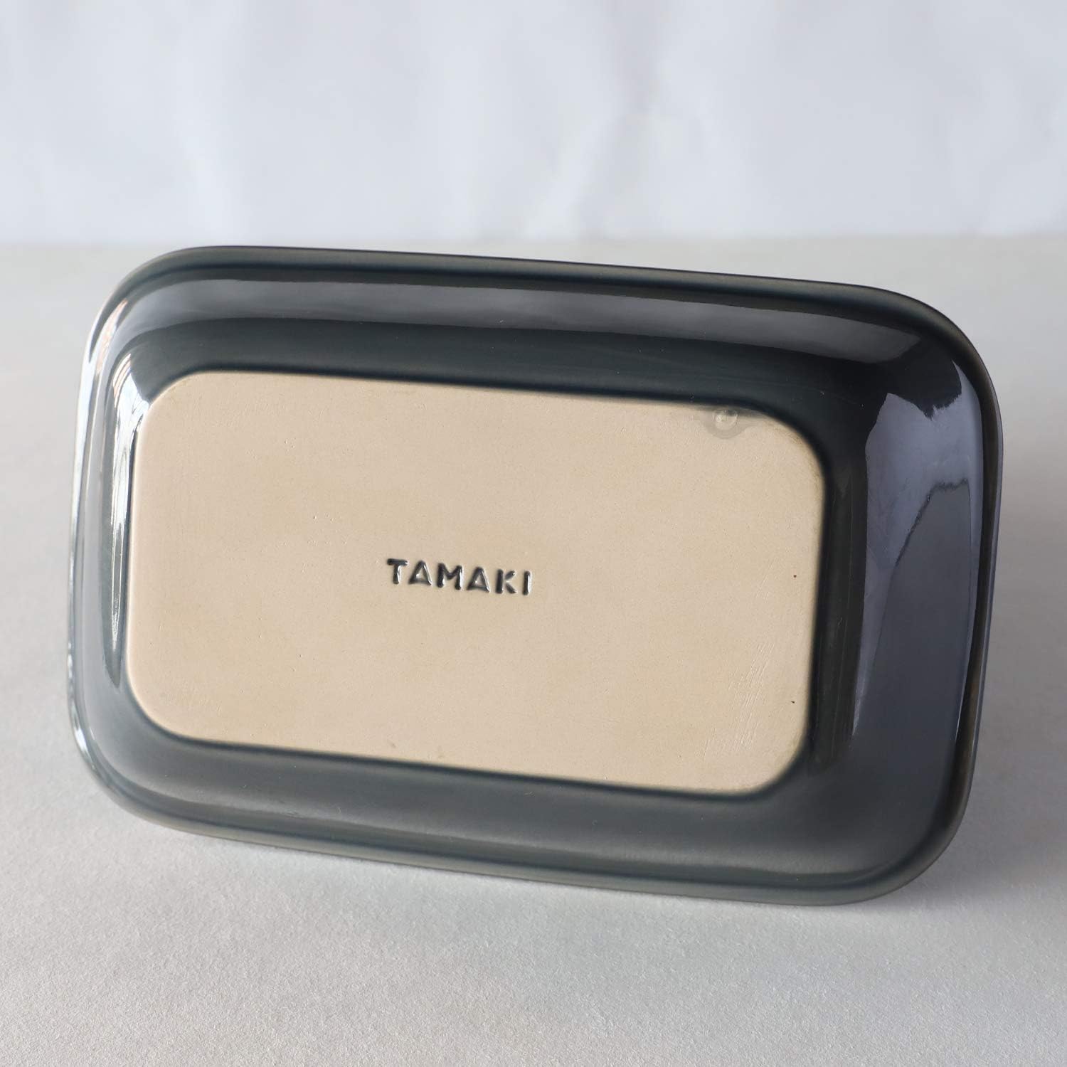 TAMAKI HINATA T-932087 Lasagna Dish, Gray, 9.6 x 6.3 x 2.2 inches (24.5 x 16 x 5.5 cm), Microwave, Dishwasher, Oven Safe