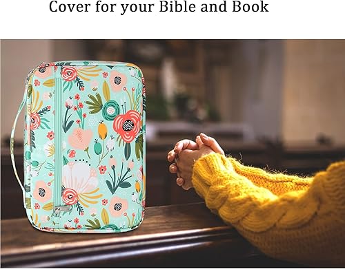 Miniatura 20 de Fundas para la Biblia para mujer, funda para la Biblia para niñas, bolsas de la Biblia para niños, funda de transporte con asa, estuche