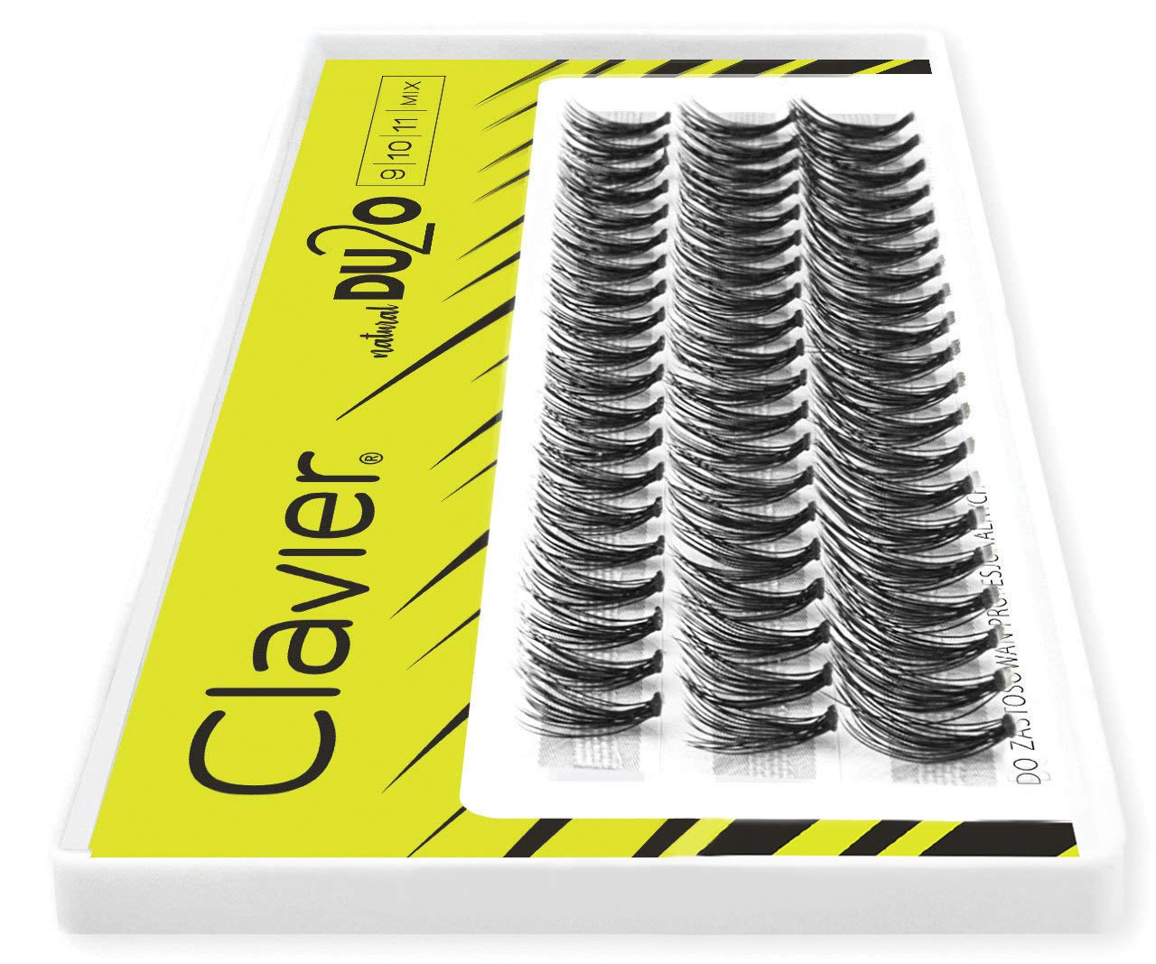 Clavier Artificial lashes in tufts Du2o Double Volume, schwarz