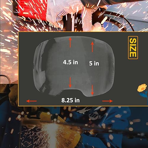 Miniatura 4 de 0700000802 Lente de cubierta frontal transparente, sustituto de la lente ESAB Sentinel A50, lente de visión de 3.94" x 2.36", lente de tapa exterior