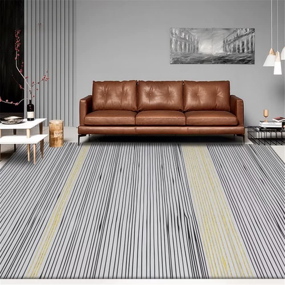 Tapis de salon gris lavable pour une décoration de chambre d'ado moderne et chaleureuse
