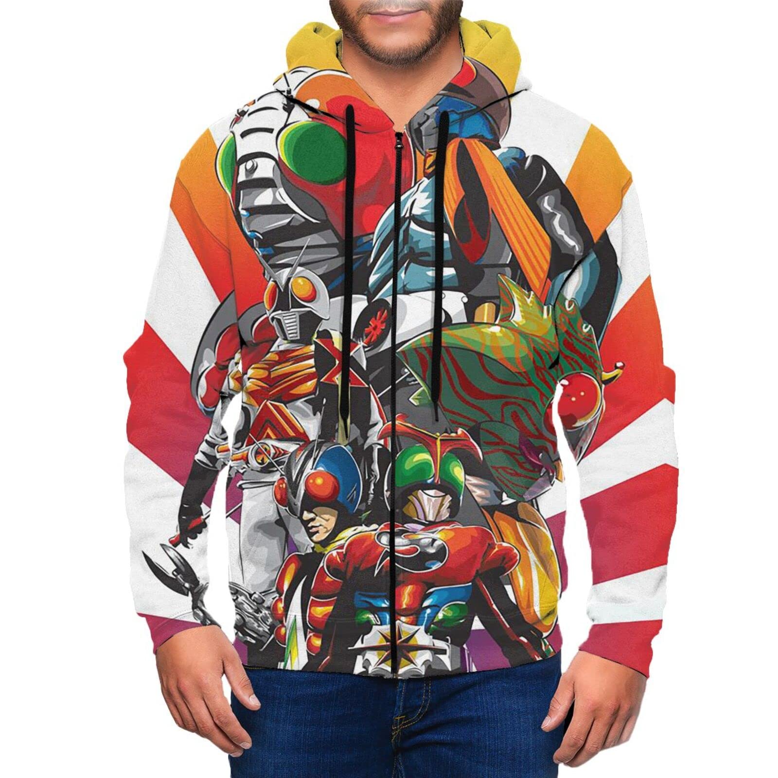 Amazon.co.jp: パーカー メンズ ジップアップパーカー 仮面ライダー 