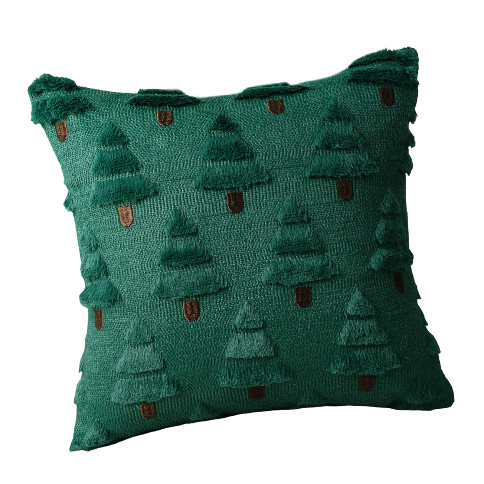Tsophreniq Celebratory Holiday Embroidered Pillow Cover Machine Washable Polyester Inviting Home Deck Christmas Plan Winter Living Room Pillow Deck