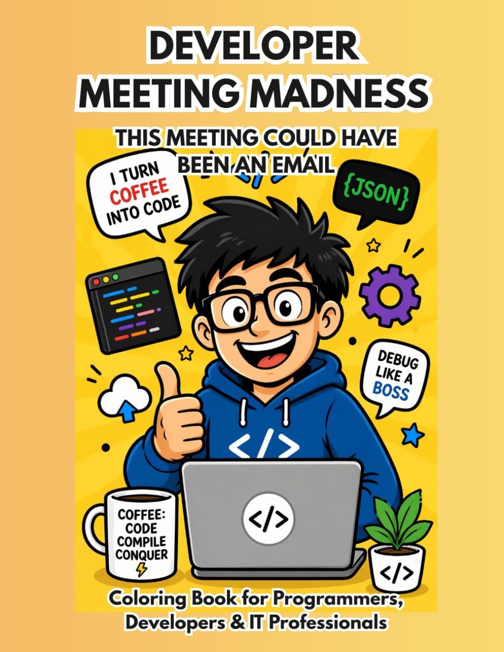 Developer Meeting Madness Coloring Book: Funny Meme Coloring Book for Programmers, Software Engineers & IT Professionals | Stress Relief, Debugging Humor & Office Chaos