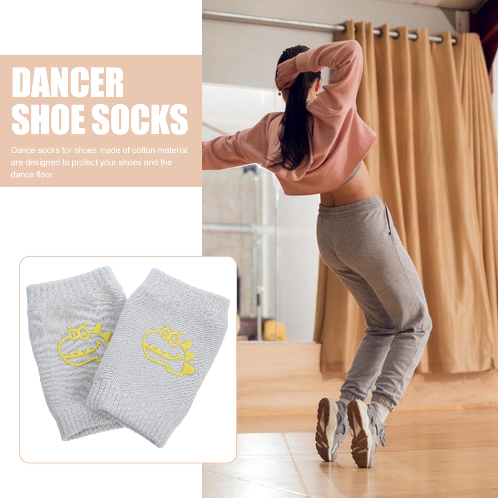 POPETPOP 2 Paires Chaussettes De Danse à Enfiler Chaussures De Chaussettes De Danse Pour