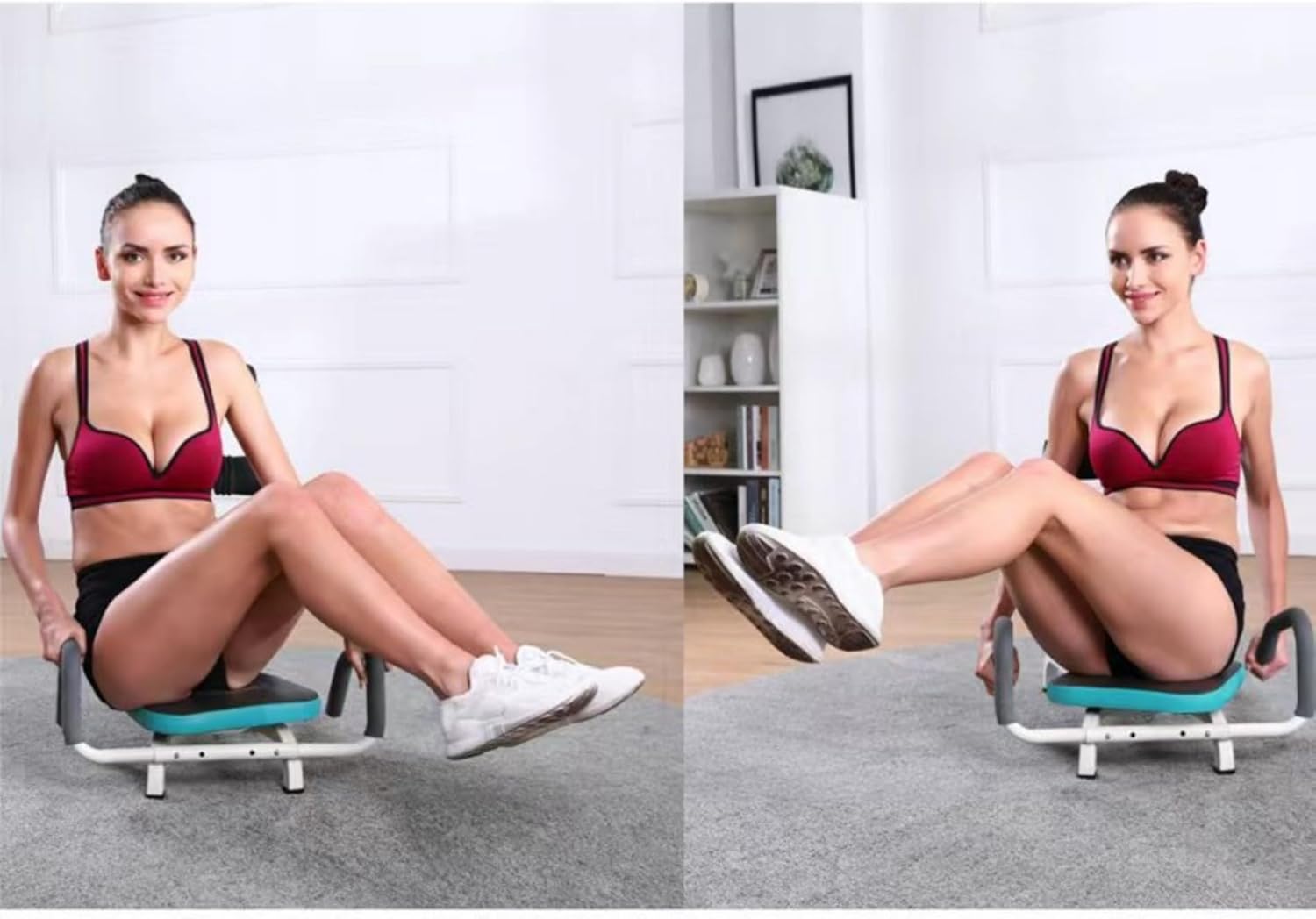 Ab Machine for Stomach Workout – Multi-Functional Adjustable Ab Trainer Machine with Waist Twister, Ab Rocket & Ab Cruncher – Abdominal Exercise Equipment for Home Gym