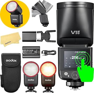 GODOX V1 Mid C TTL Godox Flash for Canon,7.2V/2200mAh 55Ws Round Head Flash
