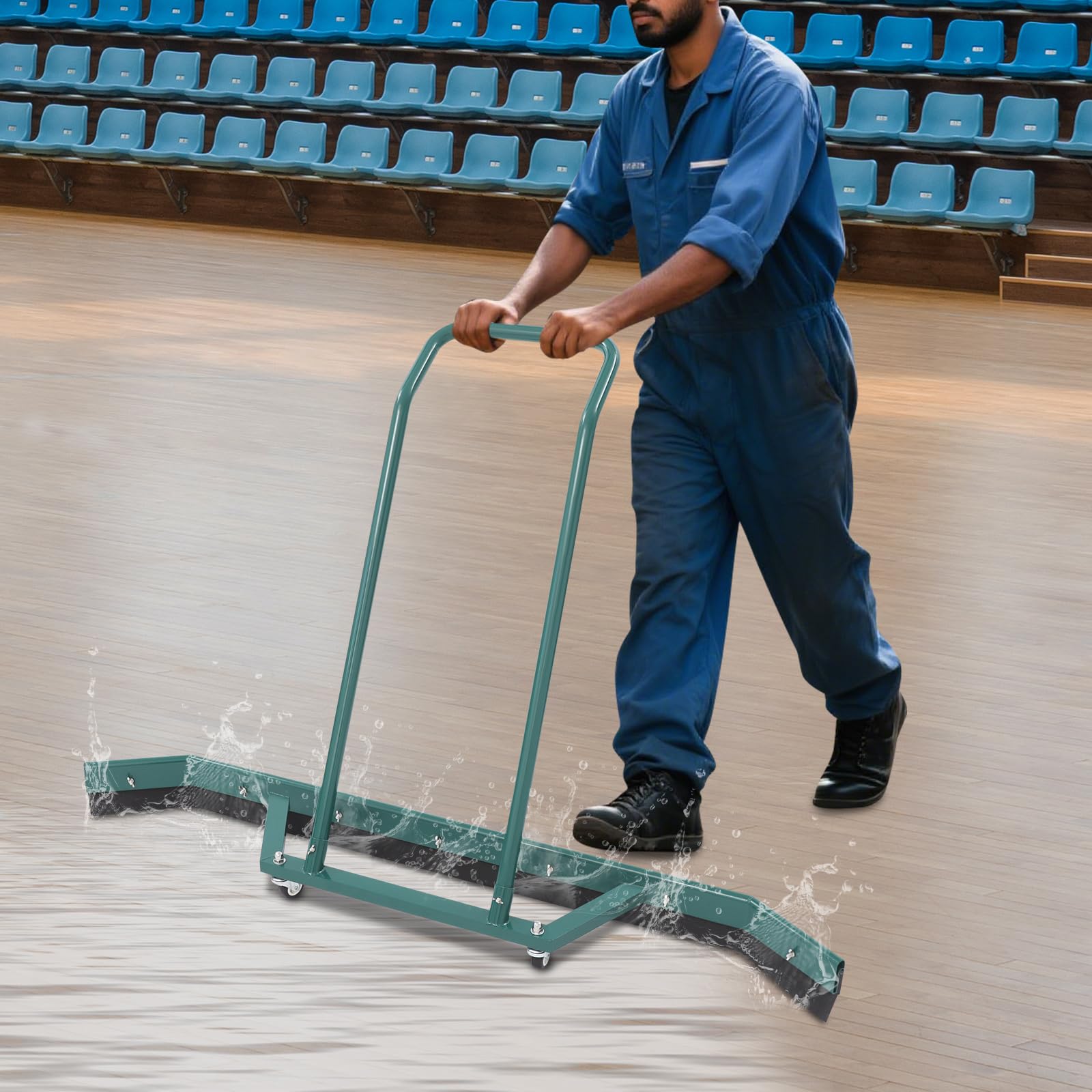 Limpiaparabrisas de aleación de aluminio, 150 x 97 cm, para pista de tenis, aleación de aluminio, rasqueta para terrenos deportivos, manual para suelos, fábricas, suelos de cemento