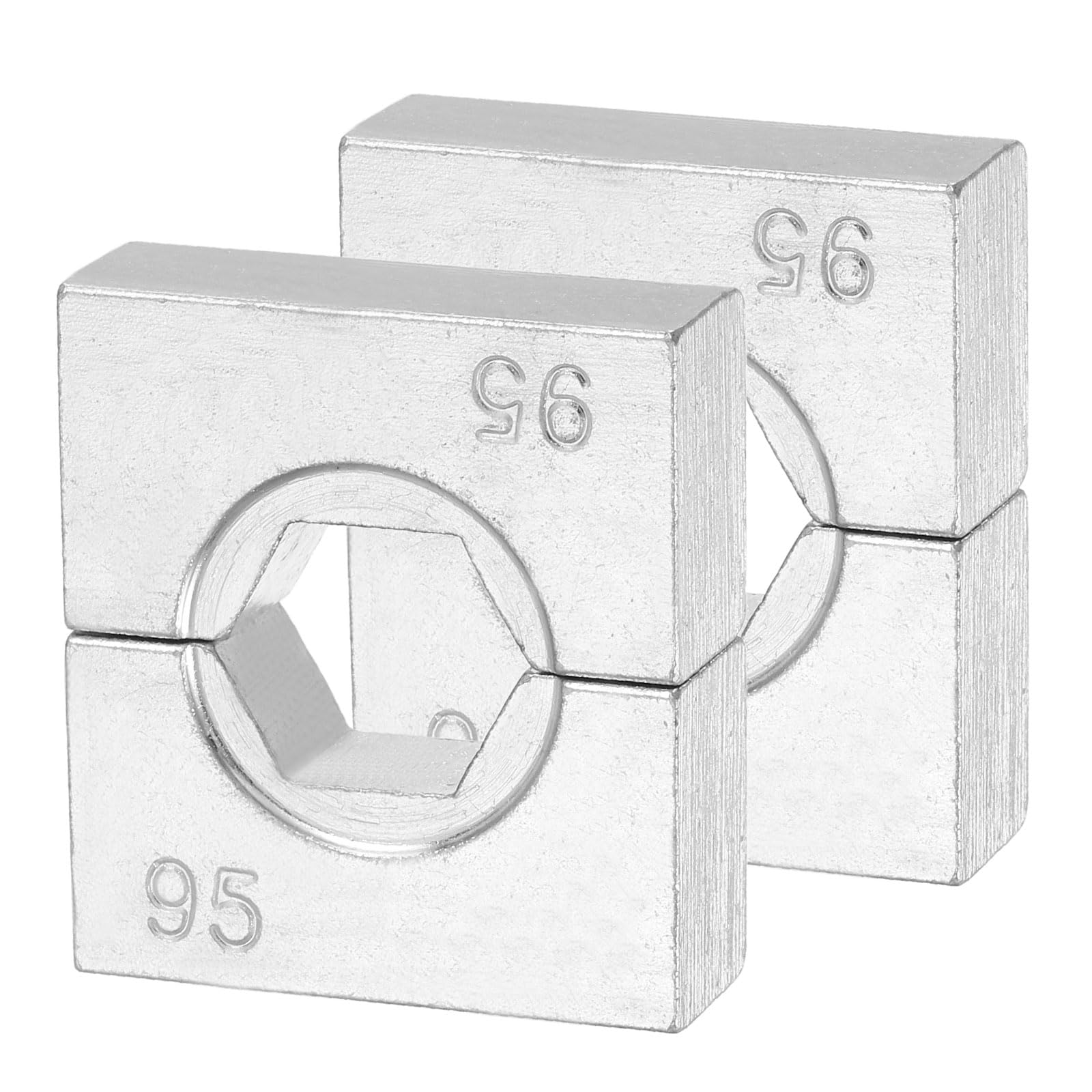 sourcing map 2pcs Hydraulic Crimping Die 95mm 8 Ton Hexagon Crimper Replacement Dies for YQK-120 Electrical Wire Terminal Crimper Tool Steel Cable