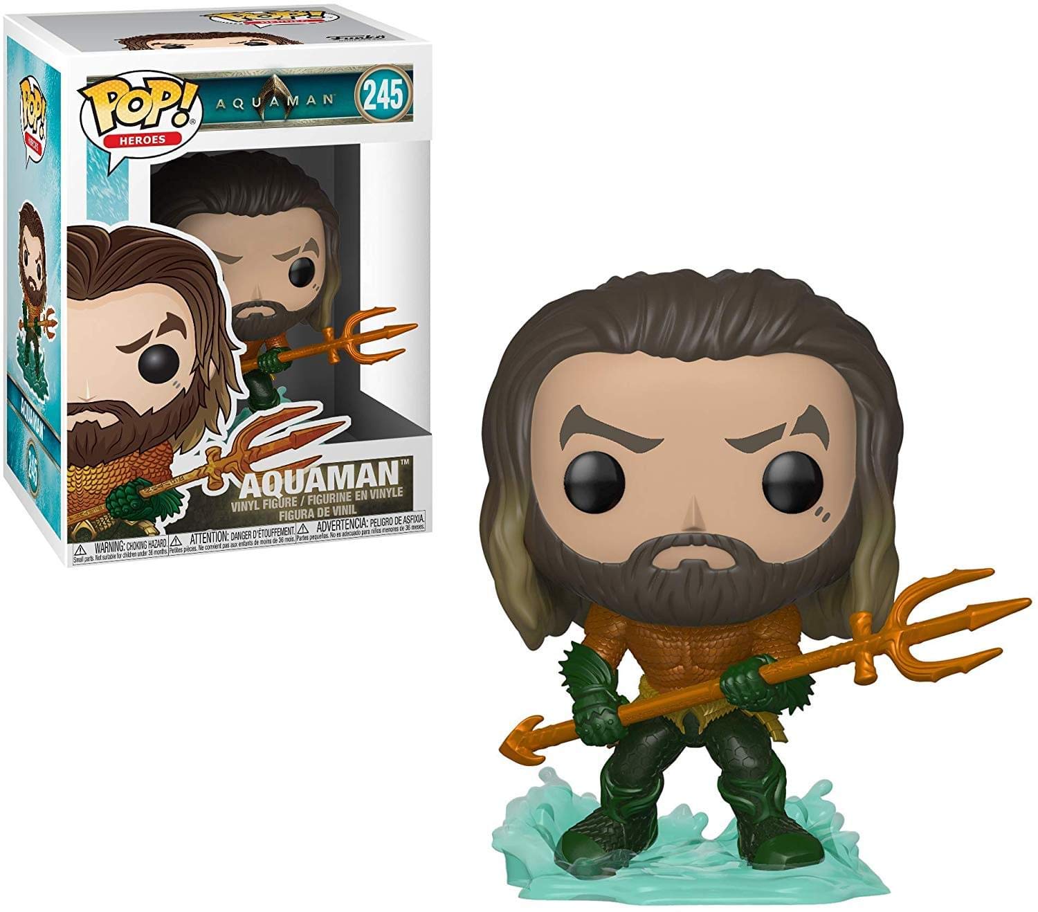 Funko Pop! Vinyl: DC Aquaman: Arthur Curry in Hero Suit 3,Standard - Figurine en Vinyle à Collectionner - Idée de Cadeau - Produits Officiels - Jouets pour Les Enfants et Adultes - Movies Fans