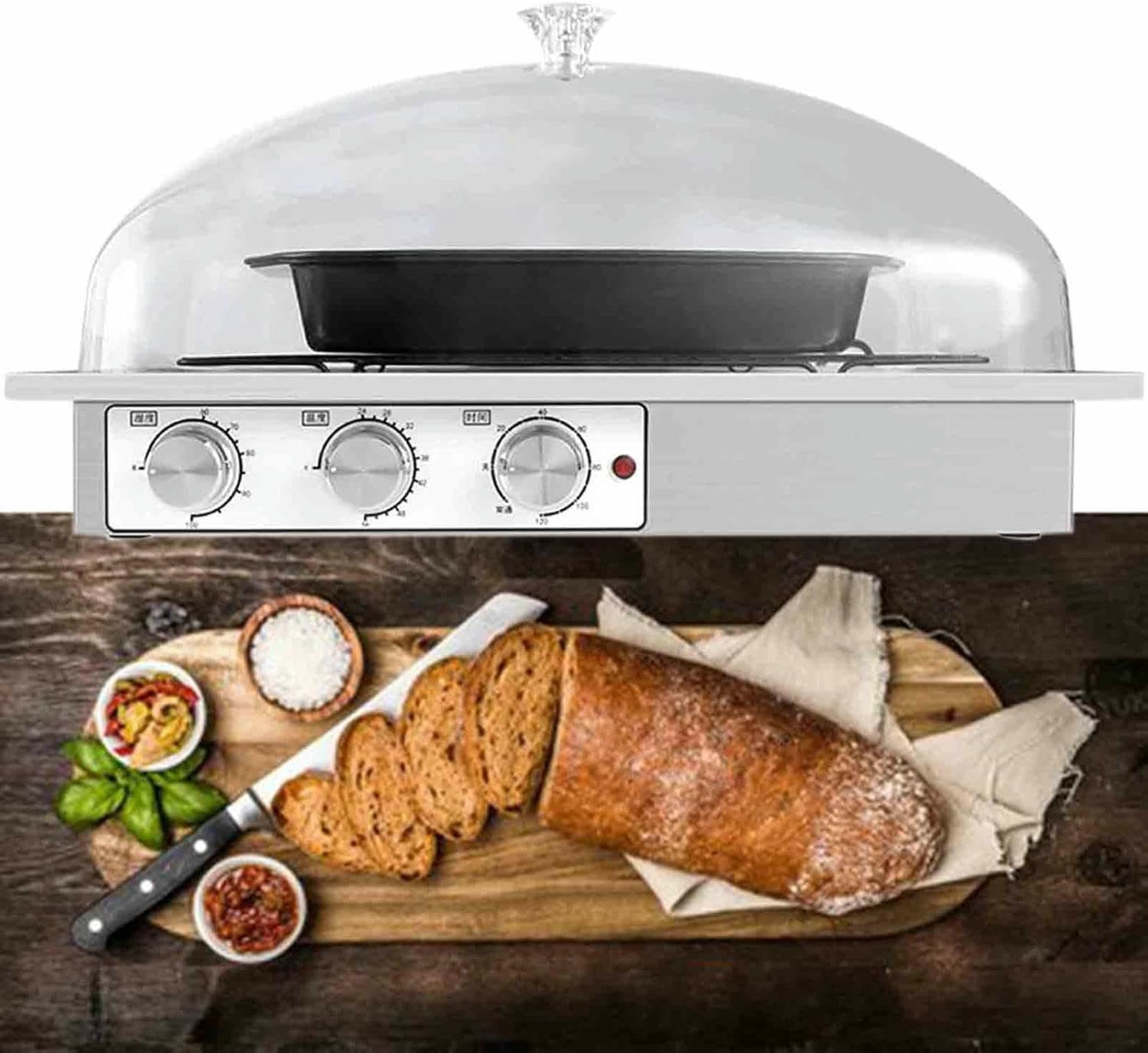 Caja de Fermentación de Pan de Acero Inoxidable, Temperatura y Tiempo, Cámara de Fermentación Eléctrica para Masa, para Hornear, Fermentación~/