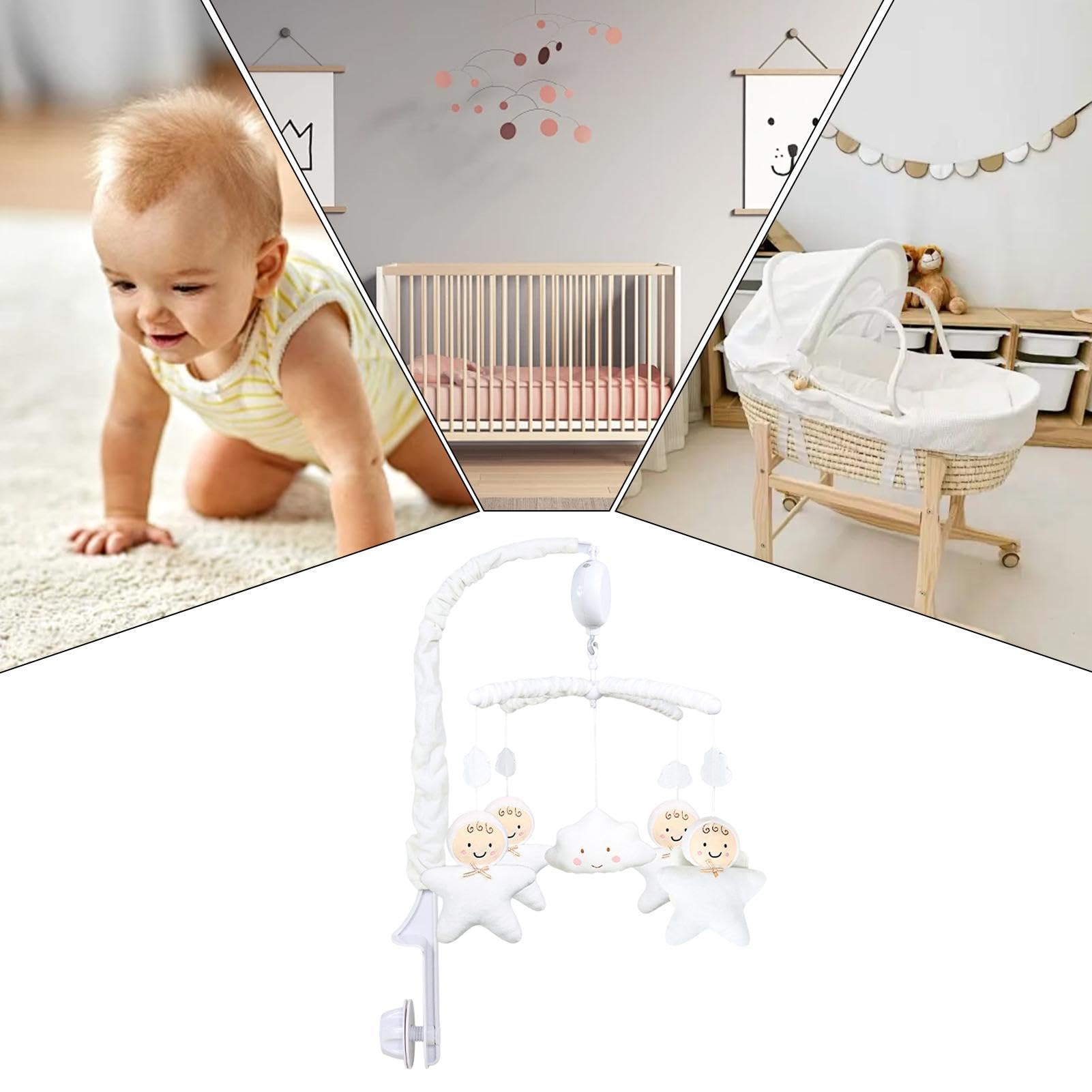 Musical Crib Mobile, Nursery Mobile para cuna Asiento de coche para niños