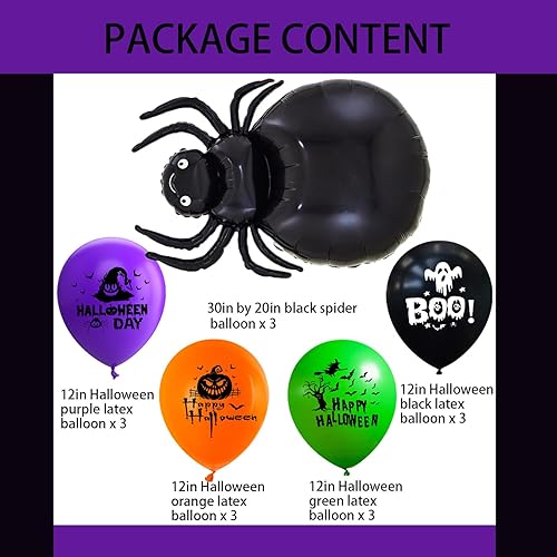 Miniatura 219 de Globos de aluminio de Halloween, globos de cumpleaños de Halloween, número 1, araña, momia, calabaza, murciélago, fantasma, globos para decoración