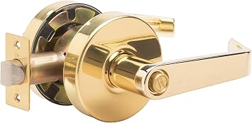 Trans Atlantic DL-LSV40-US3 DL-Lsv Series Saturn Series Grade 2 Privacy Cylindrical Leverset in Bright Brass