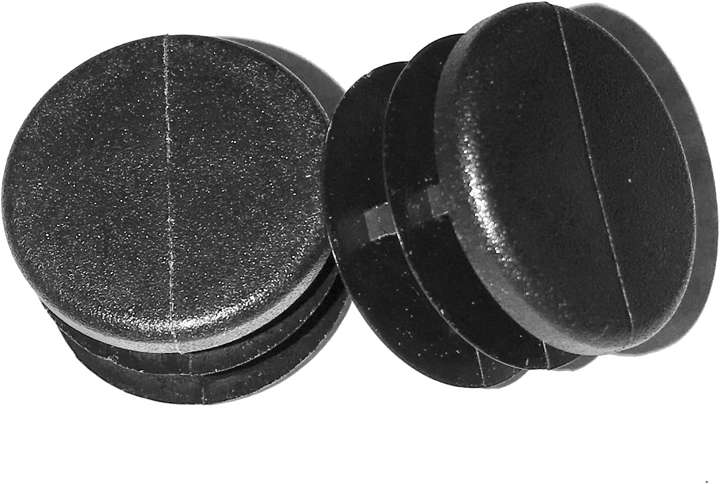 Limited Stock (Pack of 10) - 1 1/2 Round Black Plastic Tubing Plug, 1 1/2 Inch (14-23 Ga - 1.340-1.450 ID) End Caps - Steel Furniture/Fencing Post Pipe Insert | End Caps for Fitness Equipment.