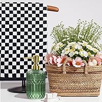 Vista 7 de Juego de 4 toallas de mano para baño, algodón suave y absorbente, juego decorativo, lindas toallas de baño en blanco y negro, 13 x 29 pulgadas