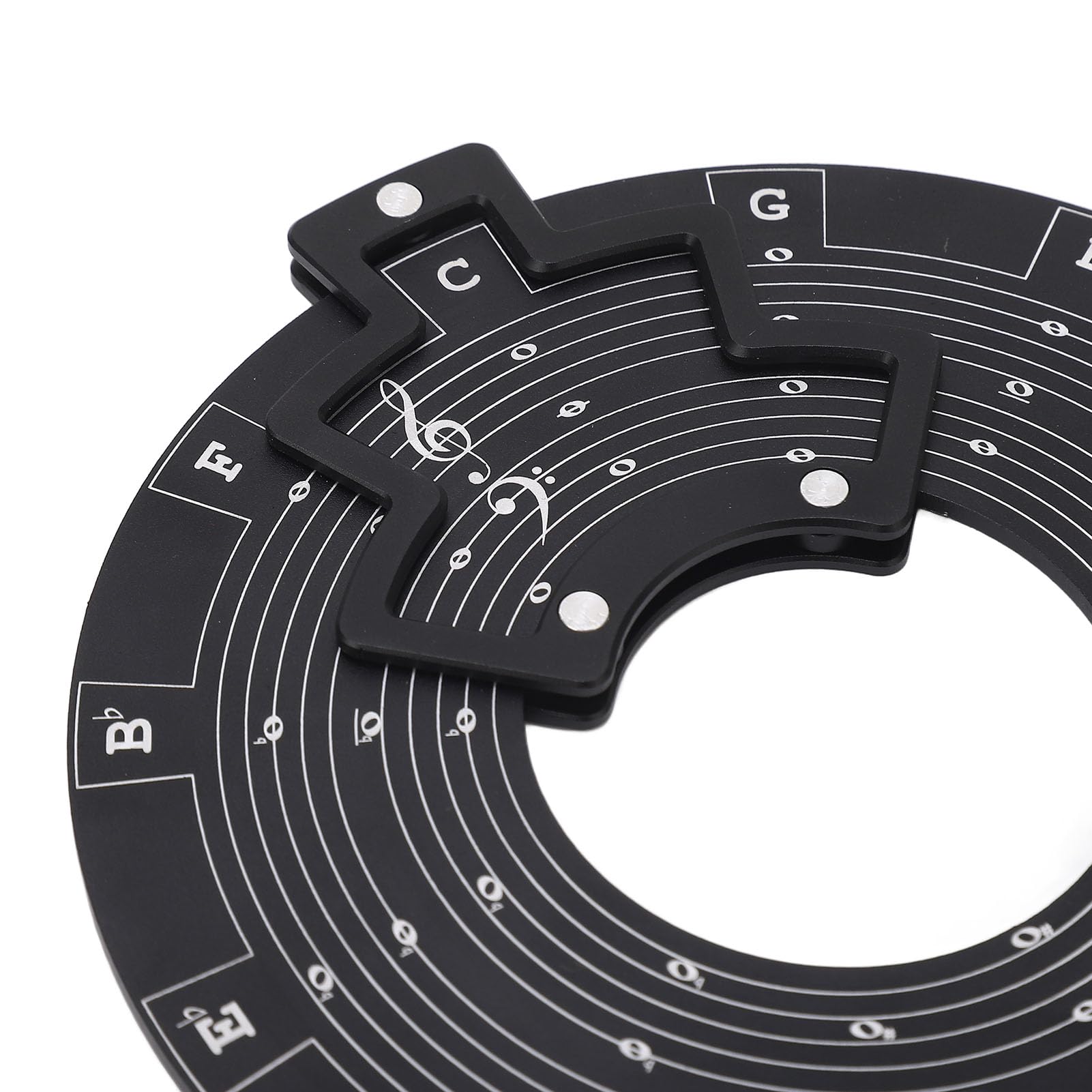 Herramienta de Acordes de melodía: Música de Rueda de Acordes de Aleación de Aluminio Aprendizaje de Quintos Diagramas de la Rueda de Acordes de la Rueda Acordes de Maste para