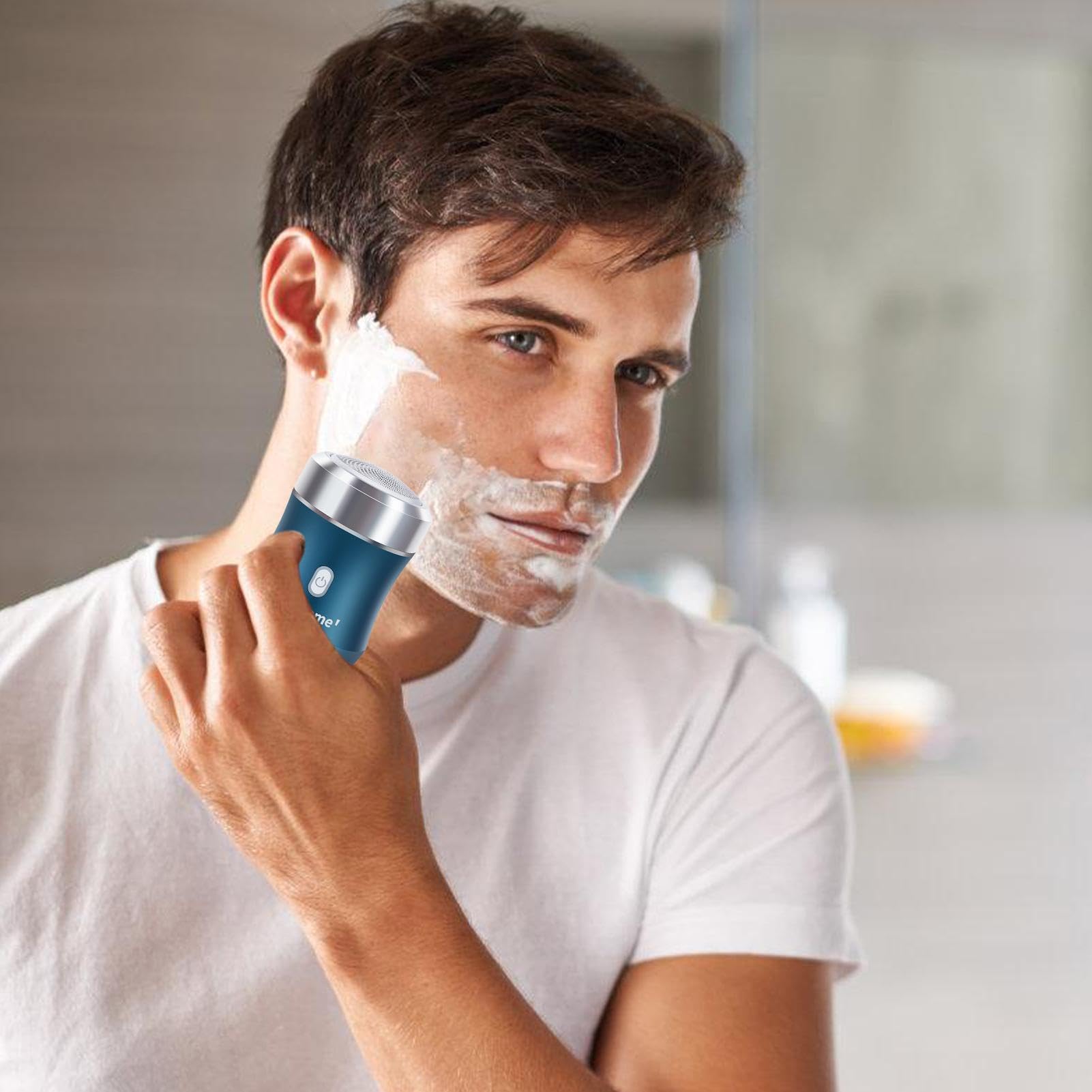 Rasoio Per Barba Strumento Di Cura Della Barba Impermeabile | Rasoio da Viaggio Ricaricabile Portatile Per Uomo Viaggio Casa Routine Mattutina