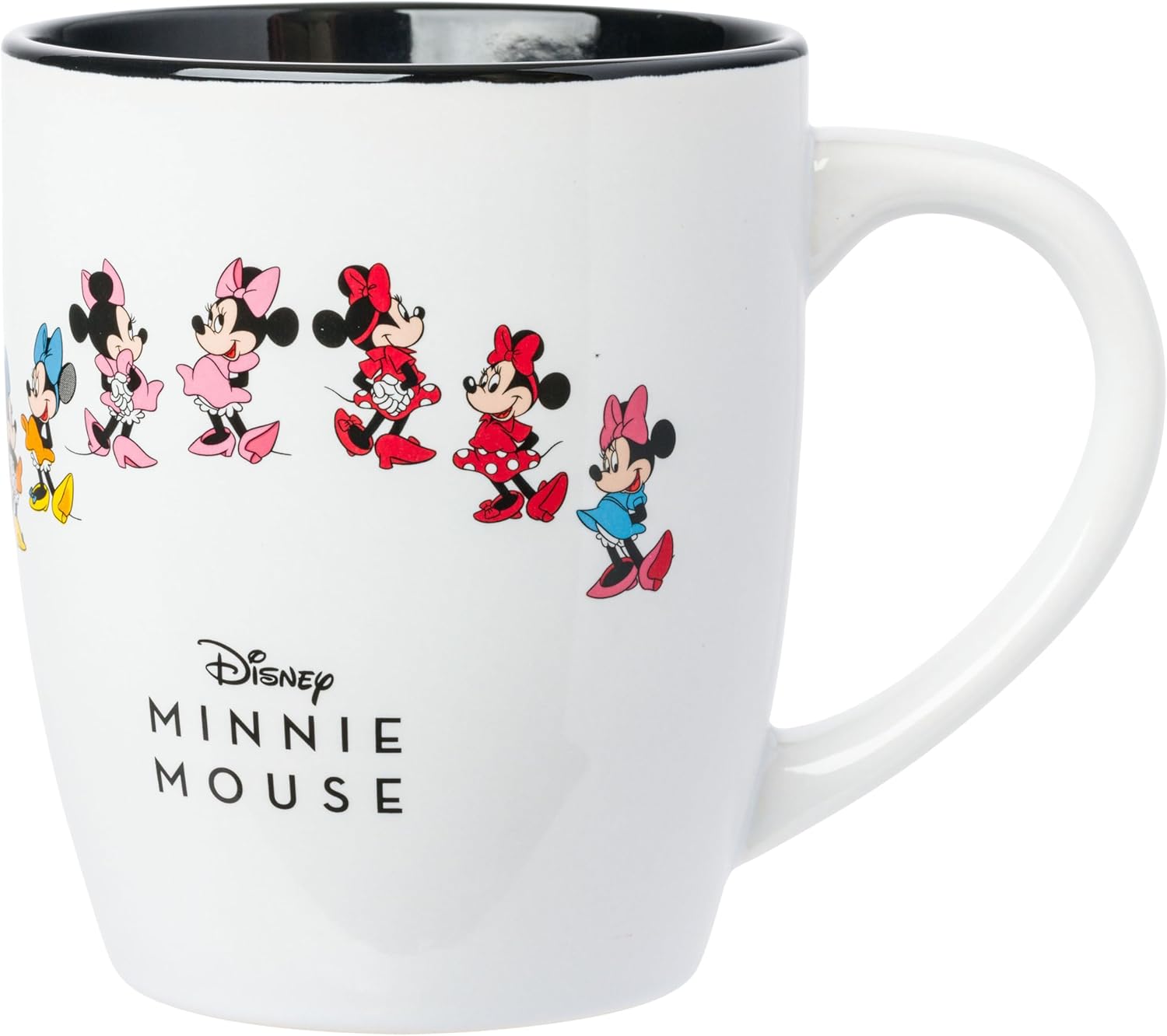 Silver Buffalo Disney Mickey and Friends Featuring Minnie Mouse Classics Evolution Jumbo Ceramic Mug, 25 Ounces