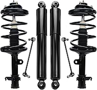 Vista 16 de Detroit Axle - Kit de suspensión de 6 piezas para Chevy GMC Silverado Sierra 1500 2007-2013 [sin suspensión electrónica] Puntales delanteros, barras
