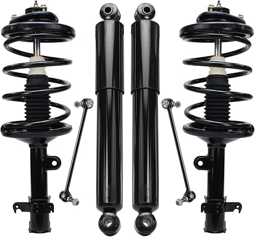 Miniatura 18 de Detroit Axle - Kit de amortiguadores de 6 puntales para Chevrolet Cruze Volt 2011-2012, puntales delanteros con resortes helicoidales barras