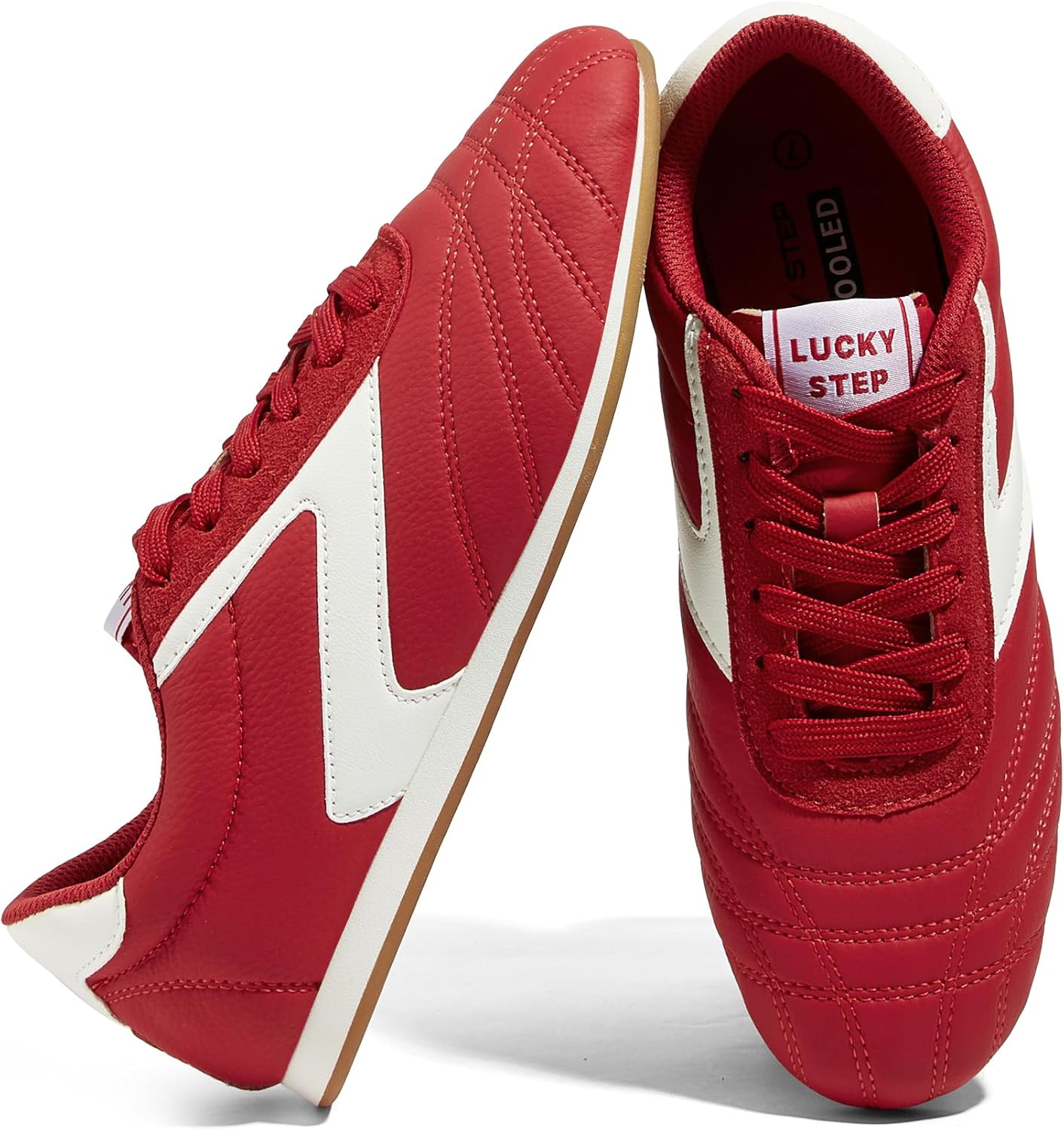 LUCKY STEP Women's Lightweight Fashion Sneakers Thin Sole Athletic Casual Running Gym Workout Comfortable Walking Tennis Trainers Shoes