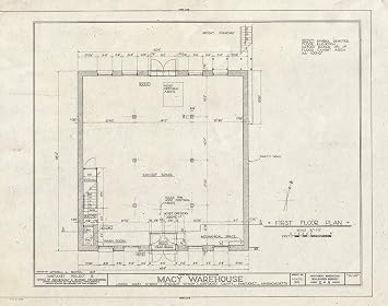 Historic Pictoric Blueprint HABS Mass,10-NANT,35- Sheet 2 of 8 - Thomas Macy Warehouse, Straight Wharf, Nantucket, Nantucket County, MA 14in x 11in
