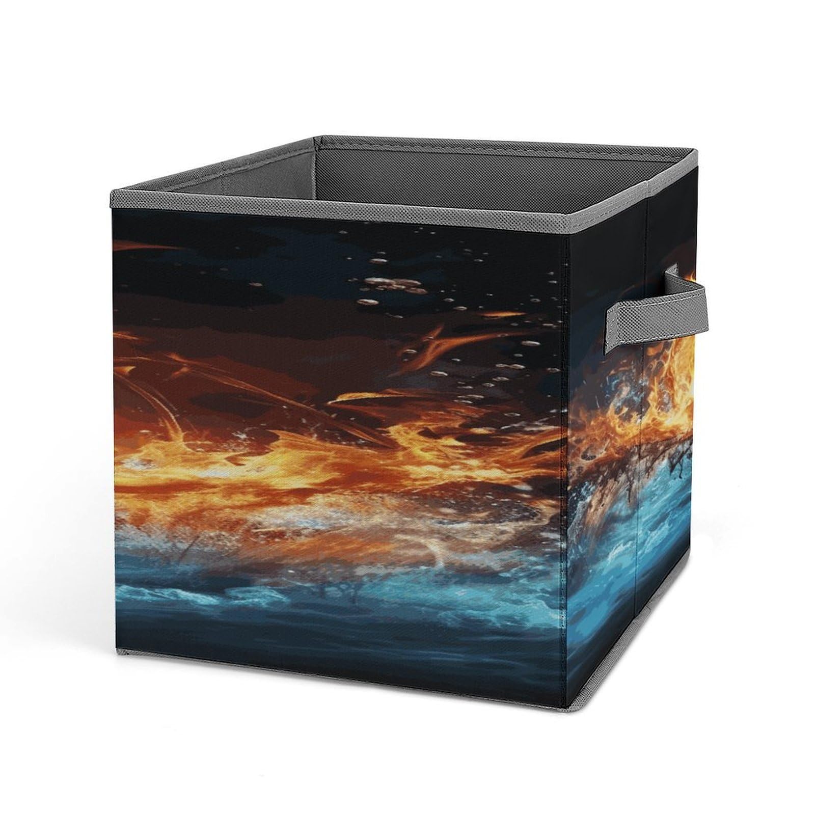 Fekiloot Style Football In Fire And Water Storage Bins Storage Baskets