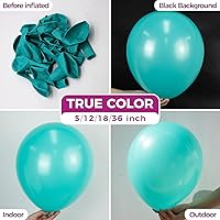 Vista 96 de Bezente Globos de látex verde lima para fiesta, paquete de 100 globos de color verde claro de 12 pulgadas, globos redondos de helio verde fruta