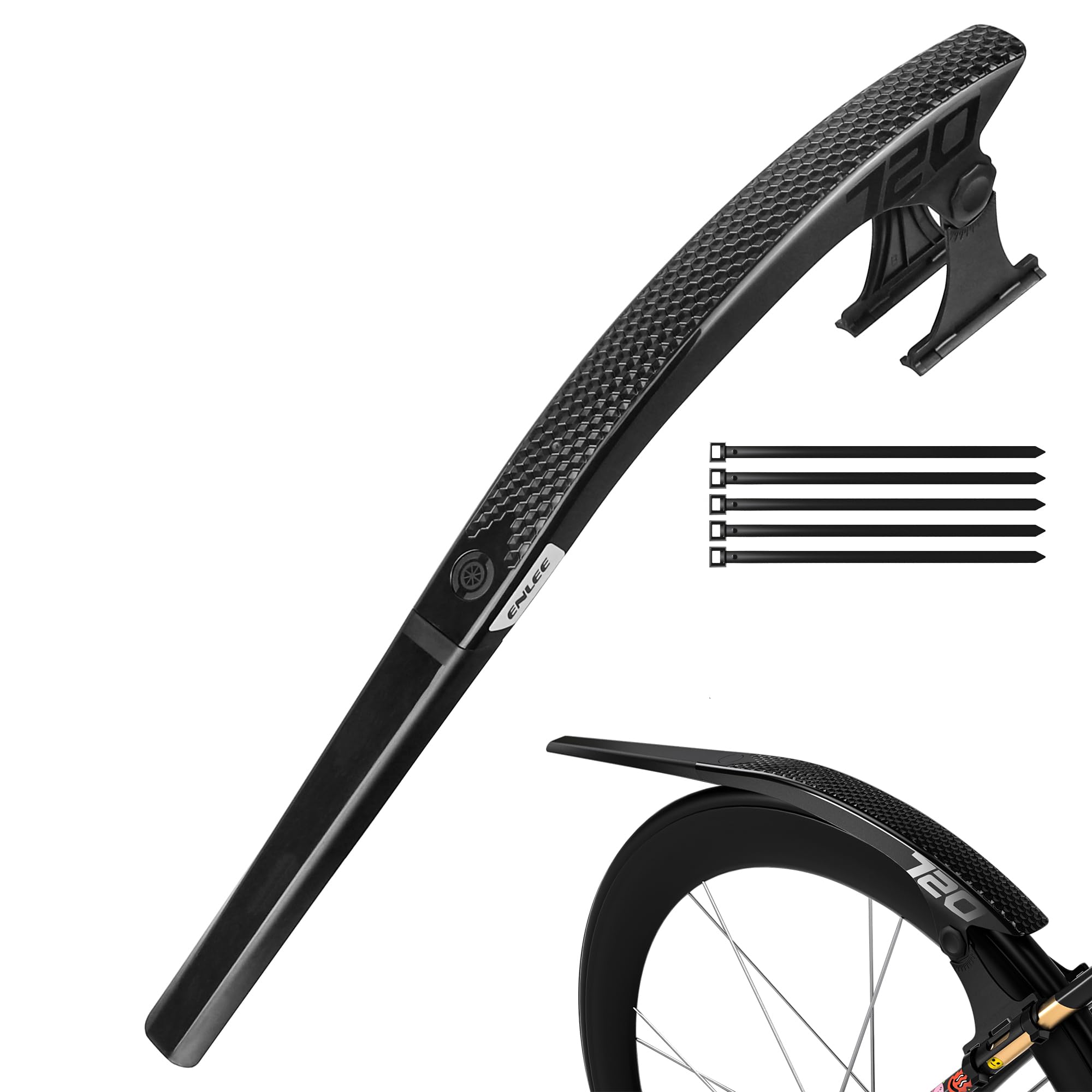 WEEROCK Road Bike Fender Rear Bike Fender for 700C Bike 1 PCS of Bicycle Mudguards, Black