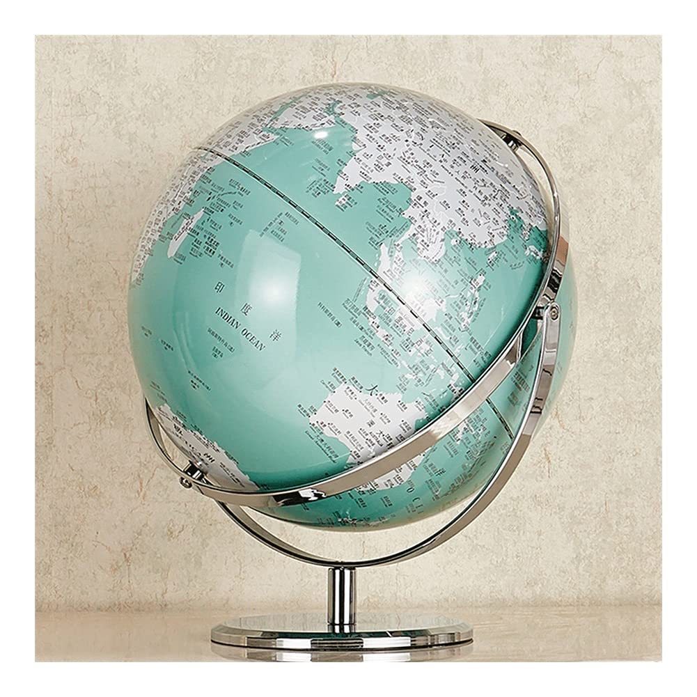 globes of earthWorld Globe 12 Inch Desktop World Globe With Blue Oceans And Metal Stand World Globe Map Large Earth Globes For Adults&Kids 14.9in Height Geographic Globes
