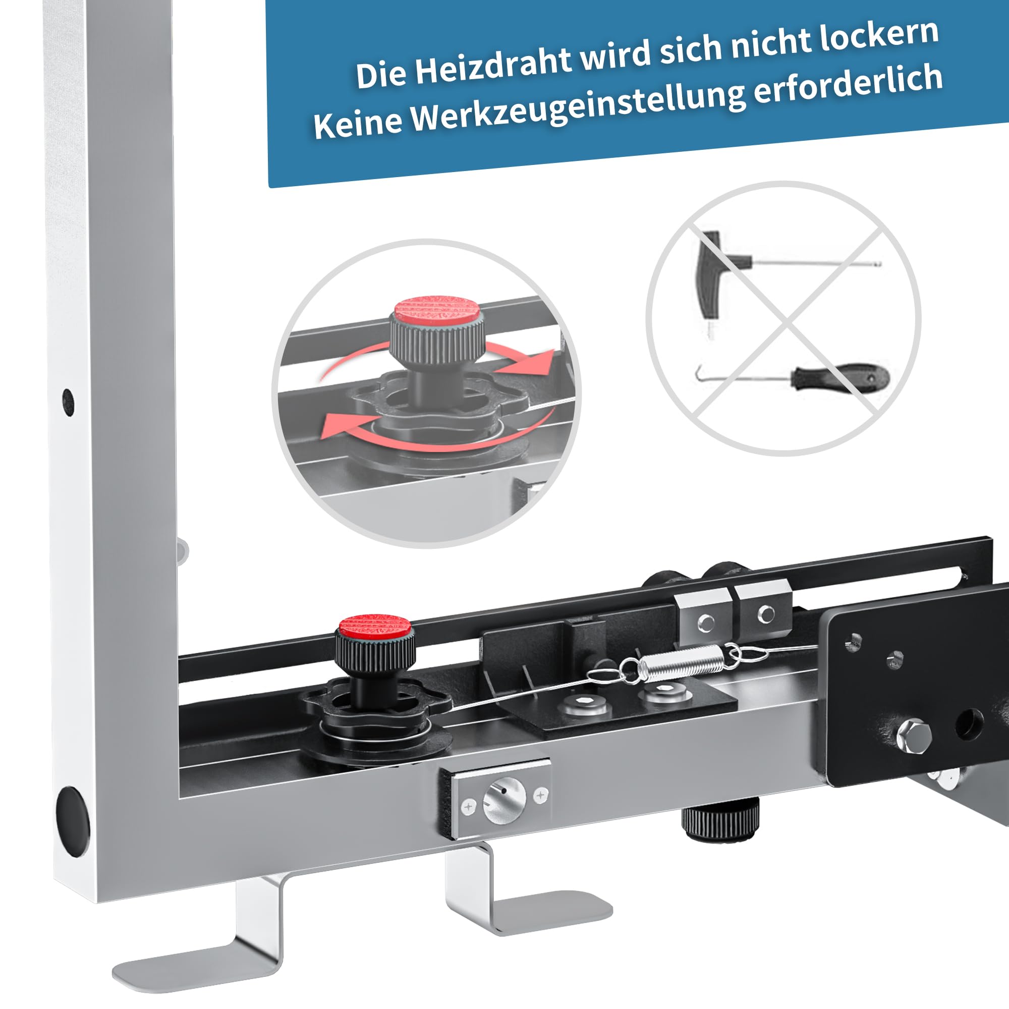 MINOVA MODELL7 PROFI Coupe-polystyrène professionnel 1300 mm Kit complet avec 8 fils de coupe, 5 grips en polystyrène, sac souple, support d'échafaudage, râpe abrasive + convertisseur de batterie