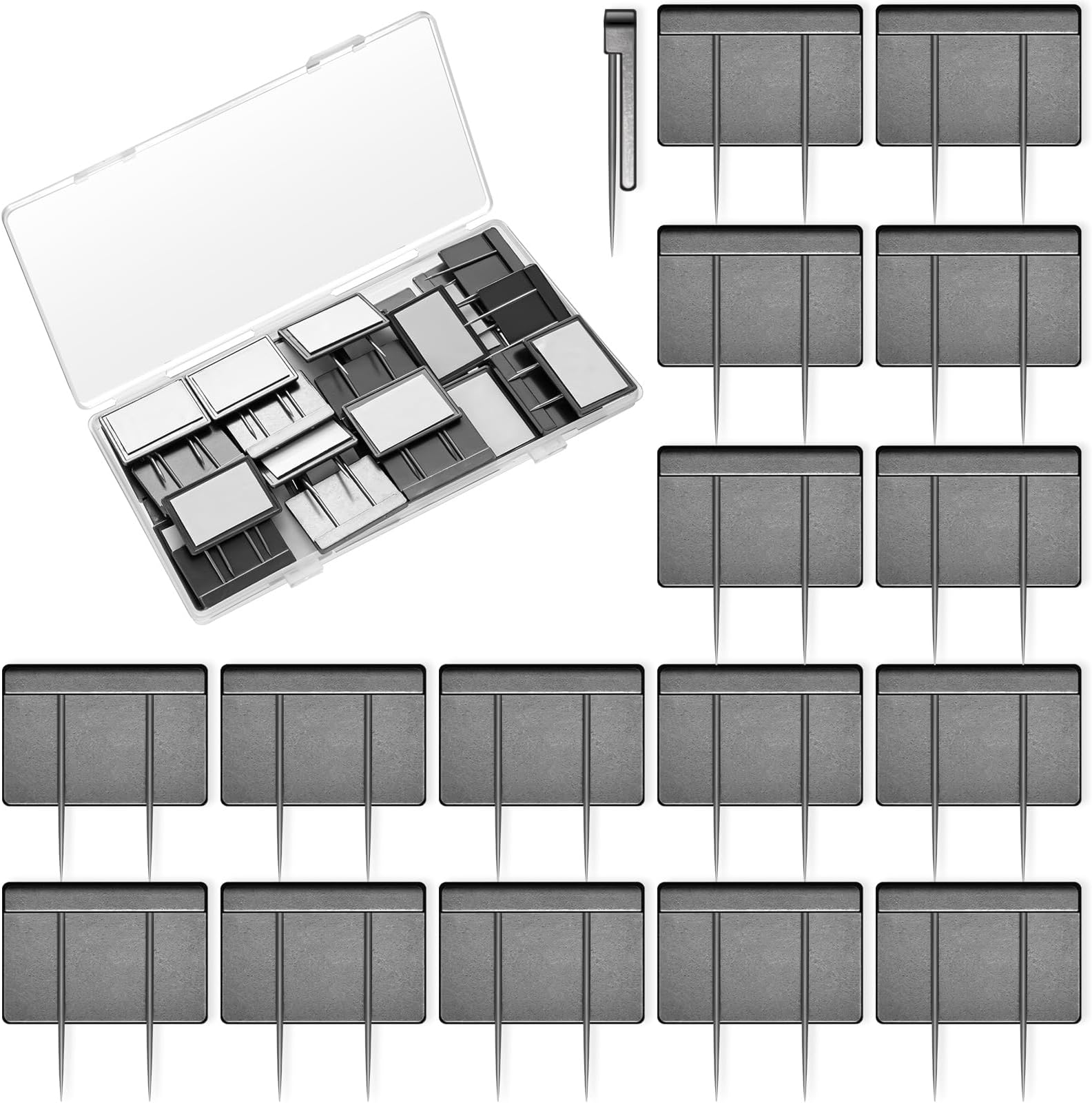 Nap Tags Fabric/Cubicle Partition Nameplate Pins Pack of 20 Durable Fabric