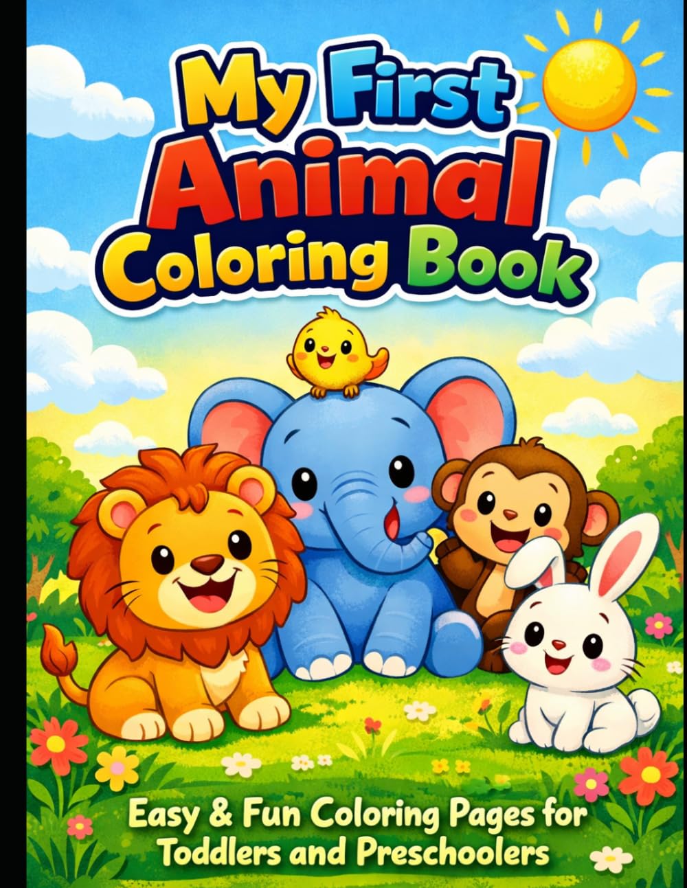 My First Animal Coloring Book: Easy & Fun Coloring Pages for Toddlers and Preschoolers
