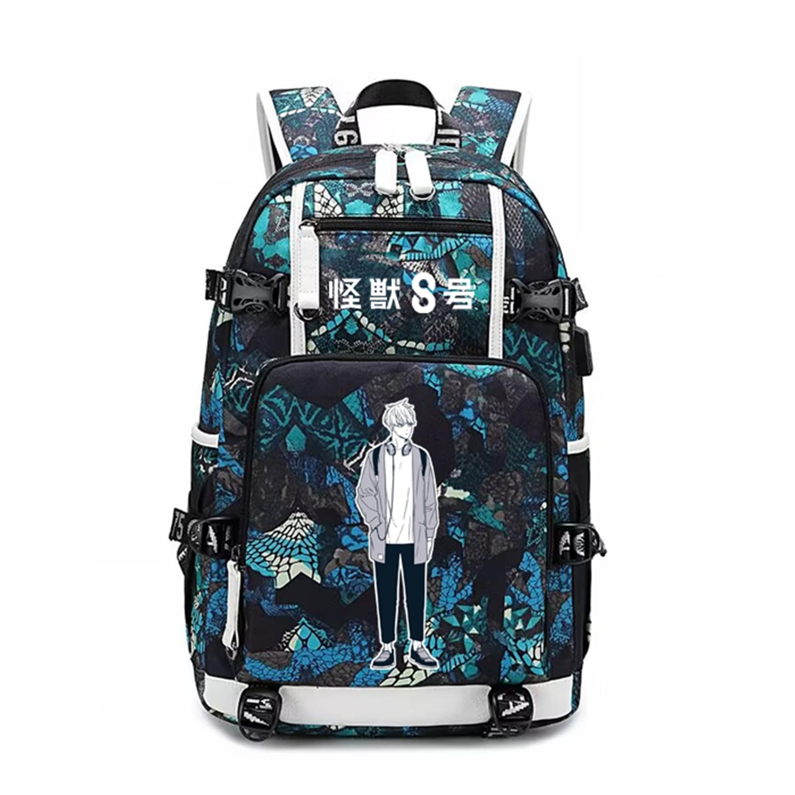 ISaikoy Anime Kaiju No. 8 Backpack Hibino Kafka Daypack School Bag Bookbag with USB Port 10