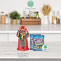 Vista 3 de Dubble Bubble Mini Gumball Machine Refills 4.4 oz Bag (2-Pack), 1/2 inch 13mm Assorted Fruit Flavor Bubble Gum, With Galley Grove Sugar-Free Breath