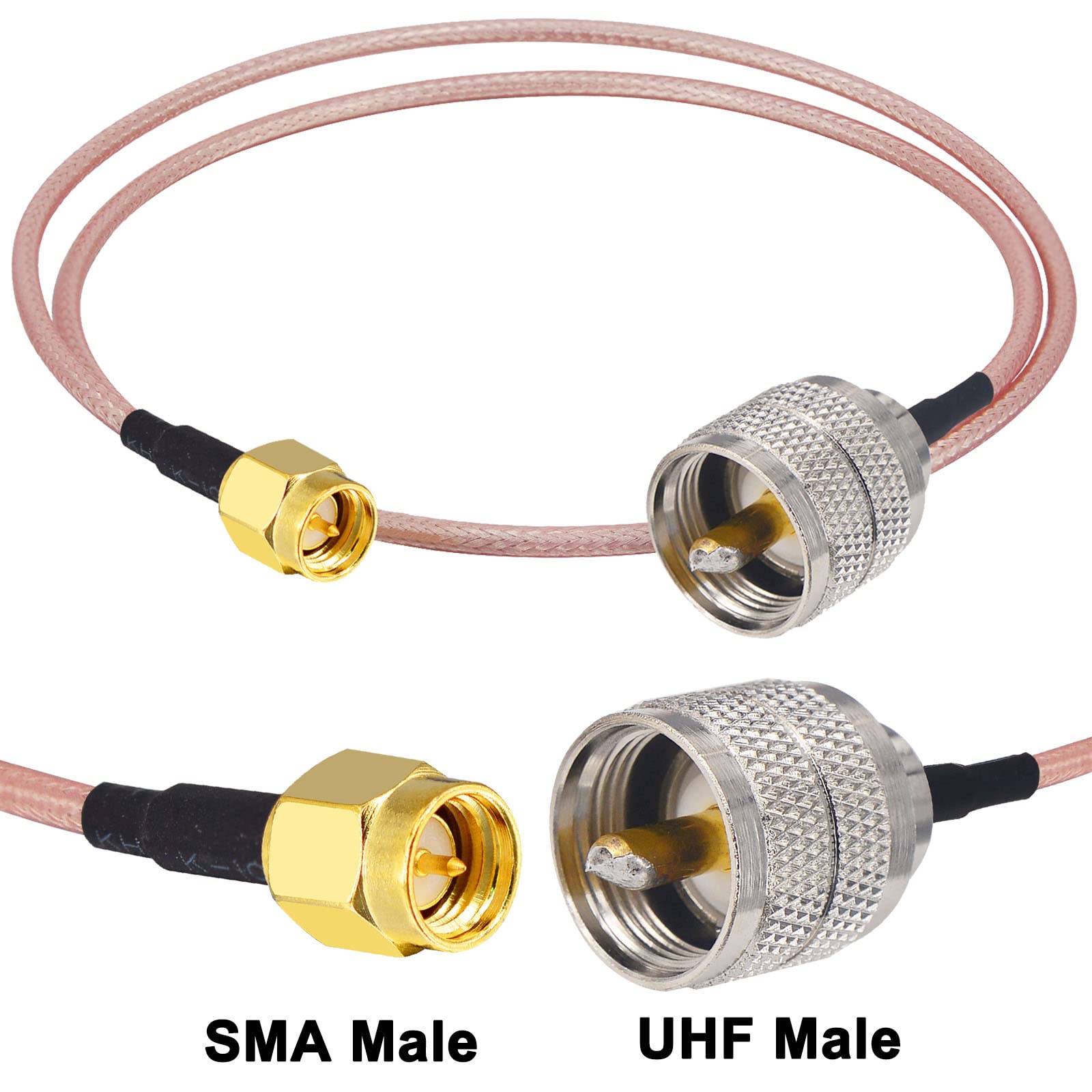 Connettore Pl 259 Pl259 Uhf Maschio Spina Ridotta Spinotto Da Per Cavo Rg58 - Foto 4