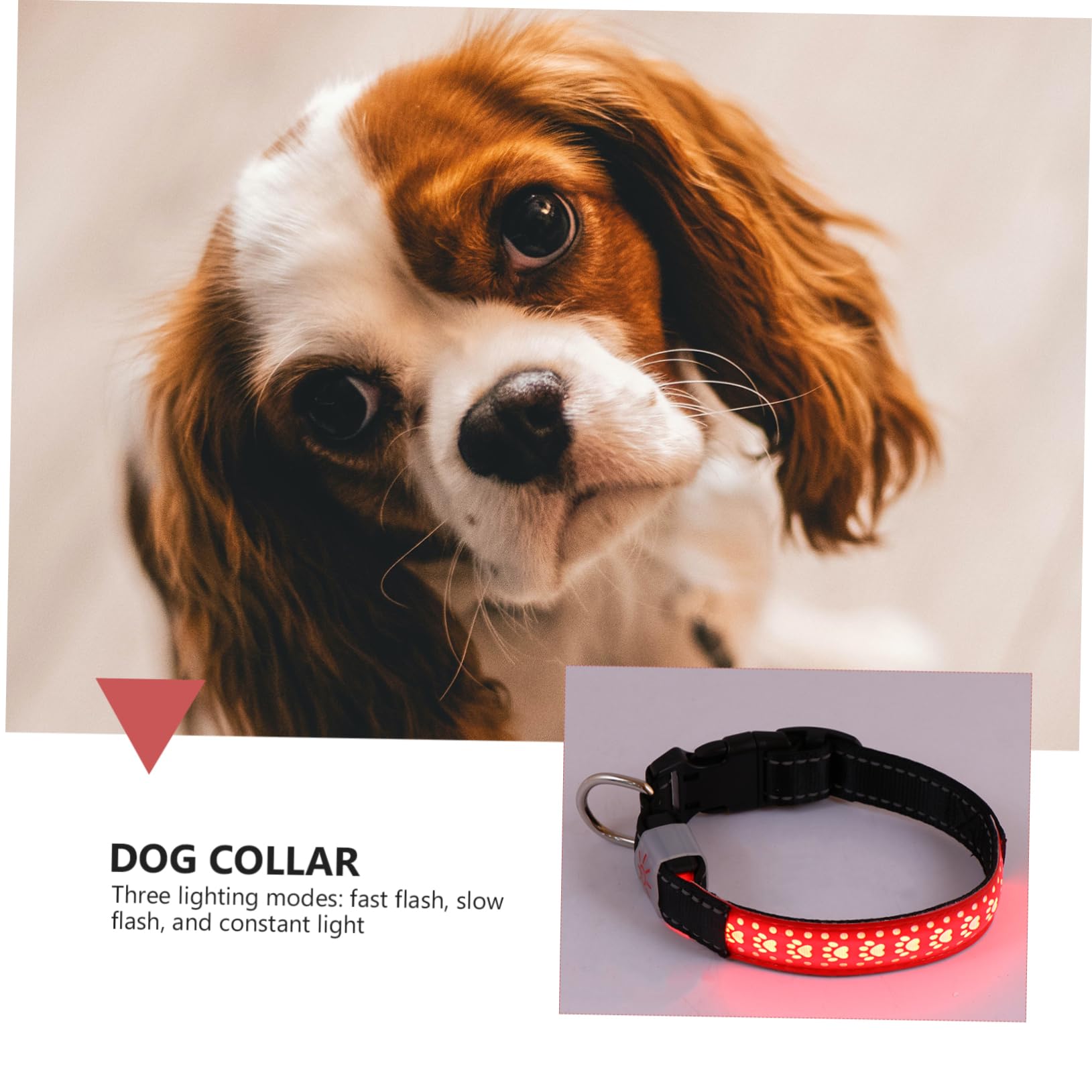 FOMIYES Collier LED pour Chien 3 Pièces pour La Randonnée Nocturne À Piles Lumineux