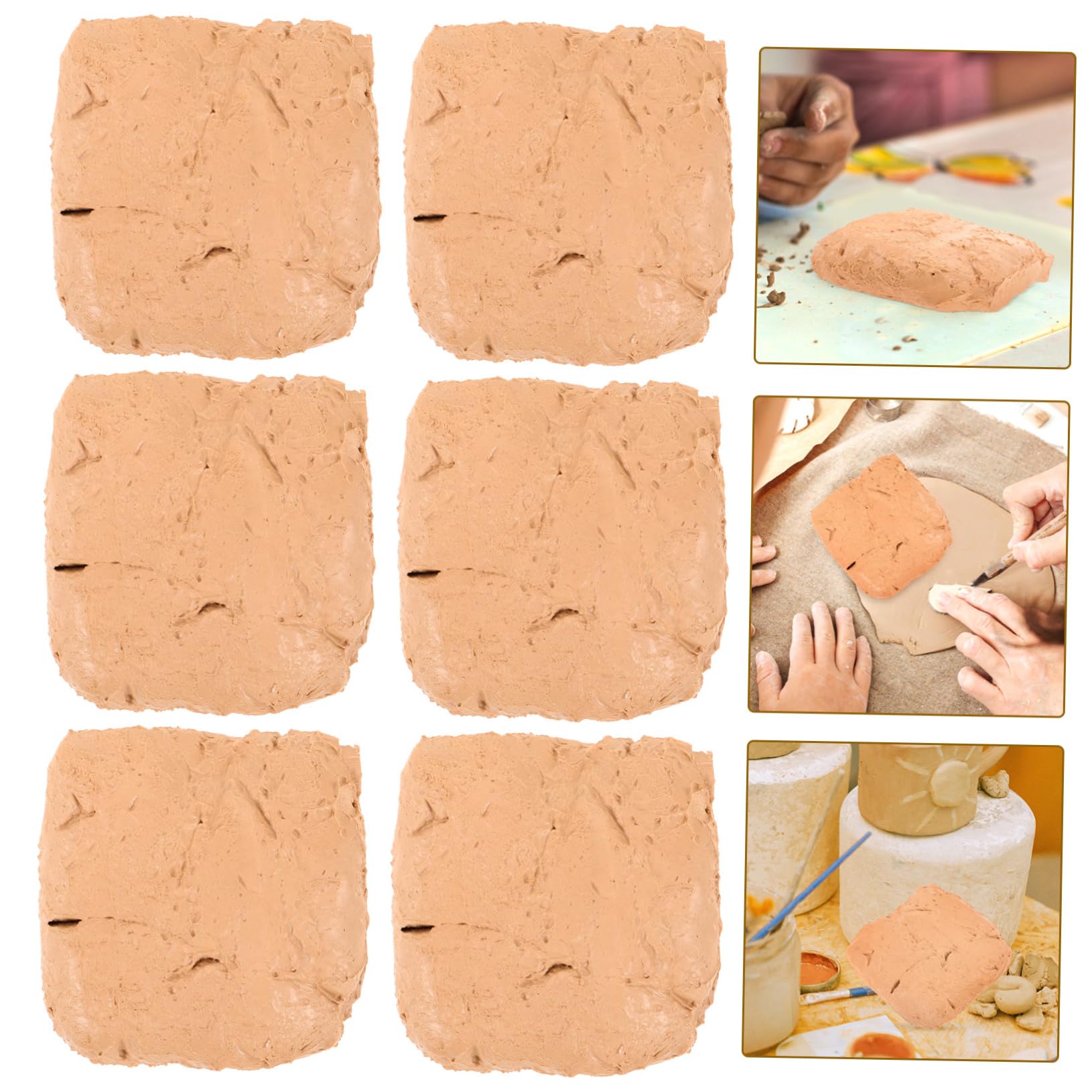 Arcilla de Modelar 6 Piezas Abs Beige para Manualidades | Secado al Aire, Textura Suave y Firme, 200g por Bolsa, para Principiantes en Modelado