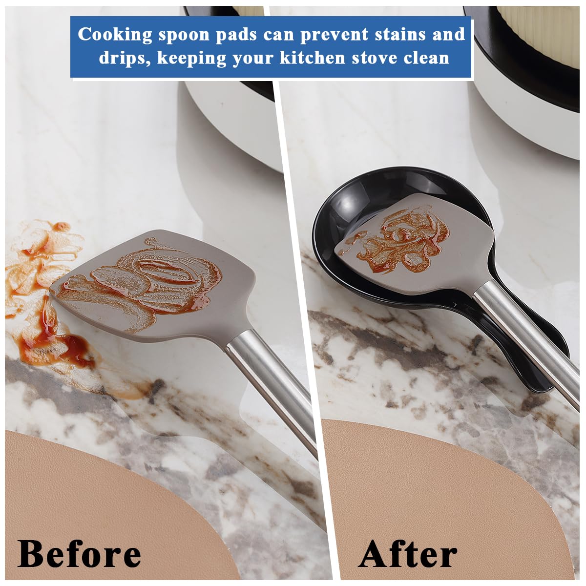 Snapklik.com : Spoon Rest 2 Pack, Plastic Spoon Holder For Kitchen ...
