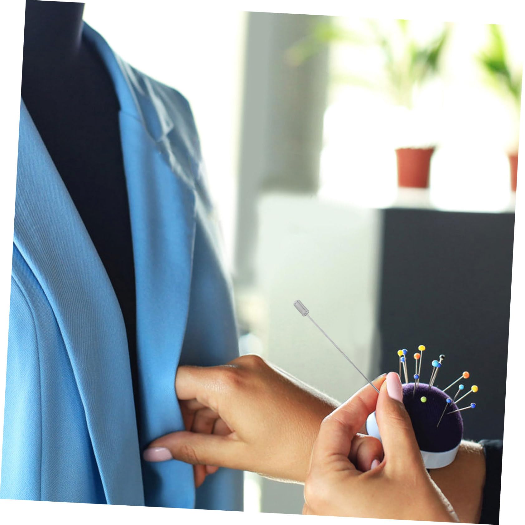 40 Pezzi Spille Aghi Bastoncino 90 Mm in Acciaio Inox Argento per Creatività Fai da Te Decorazioni Boutonniere e Accessori Moda Abbigliamento Tessuti Vari