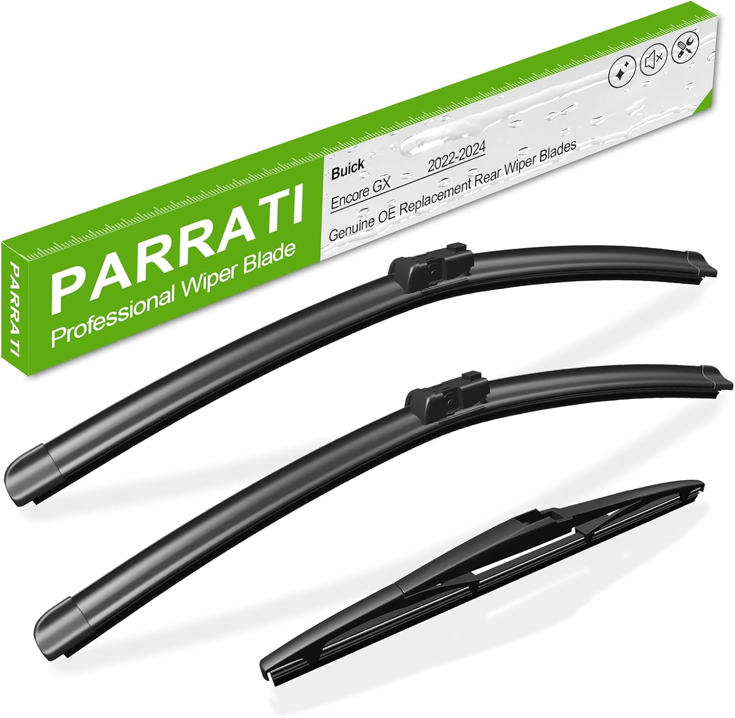 PARRATI® 3PCs Windshield Wiper for Buick Encore GX 2022-2024 Exact Replacement - 26+15+11 - All Season Graphene Coating Quiet Streak Free