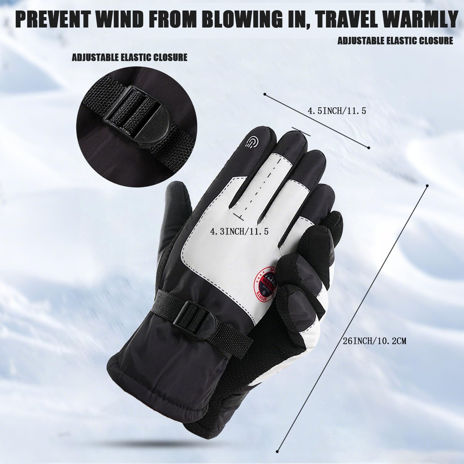 Winter Gloves for Men Women Cold Weather Ski Gloves Waterproof Warm Windproof for Running Cycling - Image 6