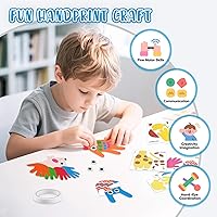 Vista 4 de Kit de manualidades con estampado de animales a mano, paquete de 16 manualidades fáciles de recortar animales para niños pequeños a partir de 3